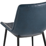 Стул с обивкой из экокожи темно-синего цвета RHOMBUSES UPHOLSTERY варинант исполнения - 7 | Loft Concept в Самаре