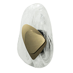 Бра овальное из стекла с золотым элементом Flow Texture  варинант исполнения - 2 | Loft Concept в Самаре