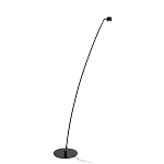 Торшер с изогнутой черной металлической стойкой и цилиндрическим плафоном Davide Groppi варинант исполнения - 8 | Loft Concept в Самаре