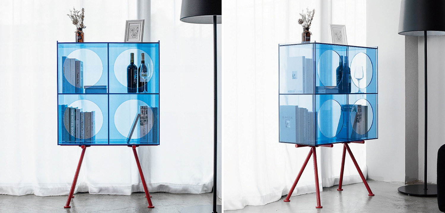 Синий буфет из акрила Blue Acrylic Cupboard Синий буфет из акрила Blue Acrylic Cupboard - Loft-Concept в Самаре