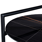 Стол журнальный круглый черный с полкой Inherence варинант исполнения - 2 | Loft Concept в Самаре