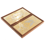 Нарды настольные из натурального камня лазурит и долерит Backgammon from Stone варинант исполнения - 7 | Loft Concept в Самаре