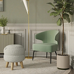 Современное мягкое кресло на металлических ножках Rakush Pistachio варинант исполнения - 8 | Loft Concept в Самаре