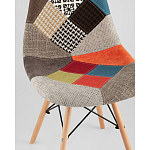 Пластиковый стул на ножках из массива бука Eames Пэчворк варинант исполнения - 2 | Loft Concept в Самаре