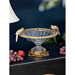 Чаша стеклянная с фигурками разноцветных попугаев на ободке 41 Eden Garden варинант исполнения - 2 | Loft Concept в Самаре