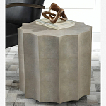 Приставной стол бежевый Stingray Skin Table кожа варинант исполнения - 1 | Loft Concept в Самаре