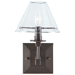 Бра с прозрачным стеклянным абажуром в форме конуса Bartolomeo Bronze варинант исполнения - 2 | Loft Concept в Самаре