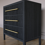 Комод Primo с 3 выдвижными ящиками Черный дуб варинант исполнения - 2 | Loft Concept в Самаре