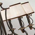 Люстра бронзового цвета с бежевыми абажурами из органзы в классическом стиле Hinkley варинант исполнения - 13 | Loft Concept в Самаре