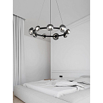 Люстра подвесная светодиодная в форме кольца Gray Ring Chandelier варинант исполнения - 1 | Loft Concept в Самаре