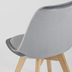 Стул с мягким велюровым сиденьем Arvika Grey варинант исполнения - 6 | Loft Concept в Самаре