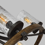 Люстра с цилиндрическим плафонами из толстого волнистого стекла в индустриальном стиле Feiss варинант исполнения - 9 | Loft Concept в Самаре