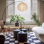 Дизайнерский журнальный стол чёрный изогнутой формы Alefy варинант исполнения - 2 | Loft Concept в Самаре