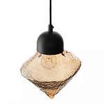 Подвесной светильник с янтарным рельефным плафоном Lamp with Frozen Glass Effect варинант исполнения - 3 | Loft Concept в Самаре