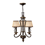 Люстра бронзового цвета с бежевыми абажурами из органзы в классическом стиле Hinkley варинант исполнения - 14 | Loft Concept в Самаре