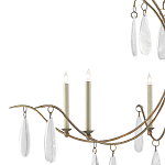 Люстра с прозрачными каплевидными подвесками Elegant Thin Chandelier варинант исполнения - 1 | Loft Concept в Самаре