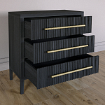 Комод Primo с 3 выдвижными ящиками Черный дуб варинант исполнения - 5 | Loft Concept в Самаре