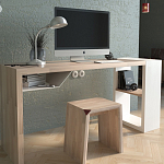 Письменный стол прямоугольный с полочкой под столешницей EcoComb варинант исполнения - 2 | Loft Concept в Самаре