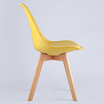 Стул с основой из пластика и мягким сиденьем Arvika Yellow варинант исполнения - 3 | Loft Concept в Самаре