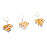 Зеркало брелок складное двухстороннее в форме сердца из натурального камня Оникс Stone Mirrors варинант исполнения - 4 | Loft Concept в Самаре