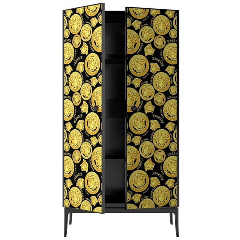 Stiletto Cabinet Barocco Medusa Бежевый Черный матовый Золотой в Самаре | Loft Concept 