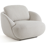 Полукруглое кресло из обивки меланж Halle Melange Armchair варинант исполнения - 1 | Loft Concept в Самаре