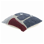 Чехол на подушку с рисунком серо-синего цвета Elan Textured варинант исполнения - 1 | Loft Concept в Самаре