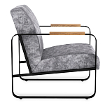 Кресло серый велюр с жесткими подлокотниками на полозьях Ashton варинант исполнения - 2 | Loft Concept в Самаре