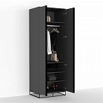 Двухдверный шкаф цвета графит Strict Lines варинант исполнения - 3 | Loft Concept в Самаре