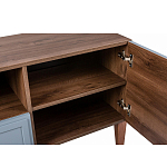 ТВ-тумба серая из массива бука с 2-мя дверками и ящиком Wenge Light варинант исполнения - 5 | Loft Concept в Самаре