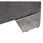 Кровать двуспальная серая с высоким мягким изголовьем Heart of the Bedroom варинант исполнения - 3 | Loft Concept в Самаре