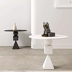 Дизайнерский журнальный стол белый в форме геометрических фигур Cydogic варинант исполнения - 3 | Loft Concept в Самаре