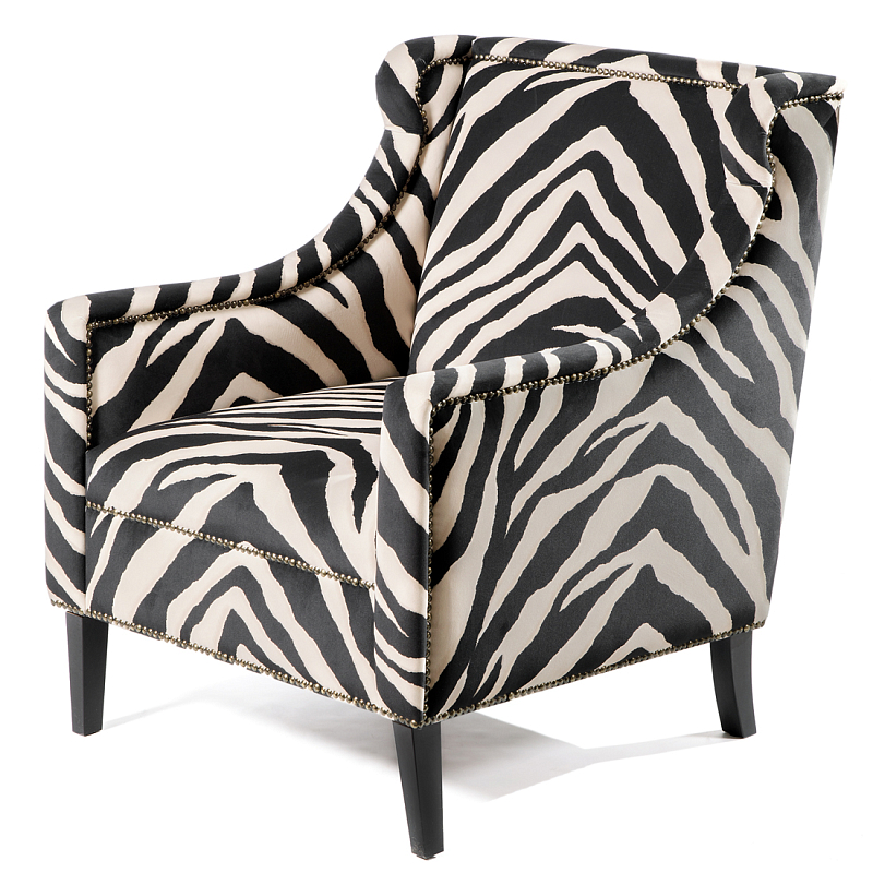 Кресло Chair Jenner Zebra Черно-белый Черный Кресло Chair Jenner Zebra Черно-белый Черный в Самаре | Loft Concept