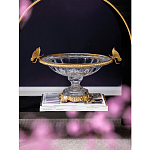 Чаша из прозрачного стекла с бронзовым ободком и фигурками бабочек Eden Garden варинант исполнения - 2 | Loft Concept в Самаре