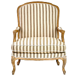 Кресло в полоску в стиле прованс Yvon French Seating Armchair варинант исполнения - 2 | Loft Concept в Самаре