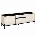 ТВ-тумба белая с чёрной столешницей с 2-мя дверками и ящиком San Marco варинант исполнения - 1 | Loft Concept в Самаре