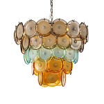 Люстра конусовидная с каскадом из разноцветных круглых подвесов Key Lustar варинант исполнения - 2 | Loft Concept в Самаре