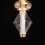 Подвесной светильник с вертикальной композицией из прозрачных и янтарных стеклянных шаров и ромбов Gabriel Scott Luna варинант исполнения - 18 | Loft Concept в Самаре