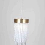 Подвесной светильник с прозрачными стеклянными подвесками и металлическим основанием Nembus варинант исполнения - 2 | Loft Concept в Самаре