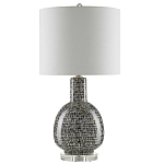 Настольная лампа с корпусом в форме амфоры и тканевым абажуром Warmth of Light варинант исполнения - 3 | Loft Concept в Самаре