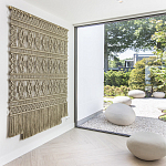 Панно на стену плетеное Макраме бежевый цвет  варинант исполнения - 6 | Loft Concept в Самаре