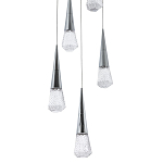 Люстра капли Acrylic Droplet Five Chrome Chandelier варинант исполнения - 2 | Loft Concept в Самаре