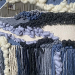 Современное ткачество гобелен в синих оттенках Blue Undine II варинант исполнения - 3 | Loft Concept в Самаре