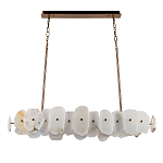 Подвесной светильник с фигурными элементами из белого алебастра Cryptocrystalline Stone варинант исполнения - 3 | Loft Concept в Самаре