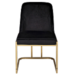 Стул обеденный велюровый черный с золотым каркасом Nobility варинант исполнения - 1 | Loft Concept в Самаре