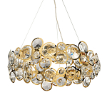 Люстра подвесная из золотых колец 57 см Golden Circles варинант исполнения - 1 | Loft Concept в Самаре