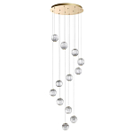 Люстра каскадная с прозрачными шарообразными плафонами Crystal Globule варинант исполнения - 6 | Loft Concept в Самаре