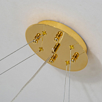 Люстра подвесная с золотистыми ветками и стеклянными подвесками в виде листьев Длина 130 см FAIRYTREE Light варинант исполнения - 2 | Loft Concept в Самаре