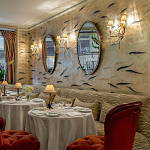 Обои ручная роспись Fishes Blue Pearl on Tarnished Silver gilded silk with pearlescent antiquing варинант исполнения - 7 | Loft Concept в Самаре