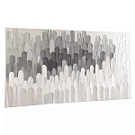 Панно декоративное с ручной росписью Gray Strokes варинант исполнения - 3 | Loft Concept в Самаре